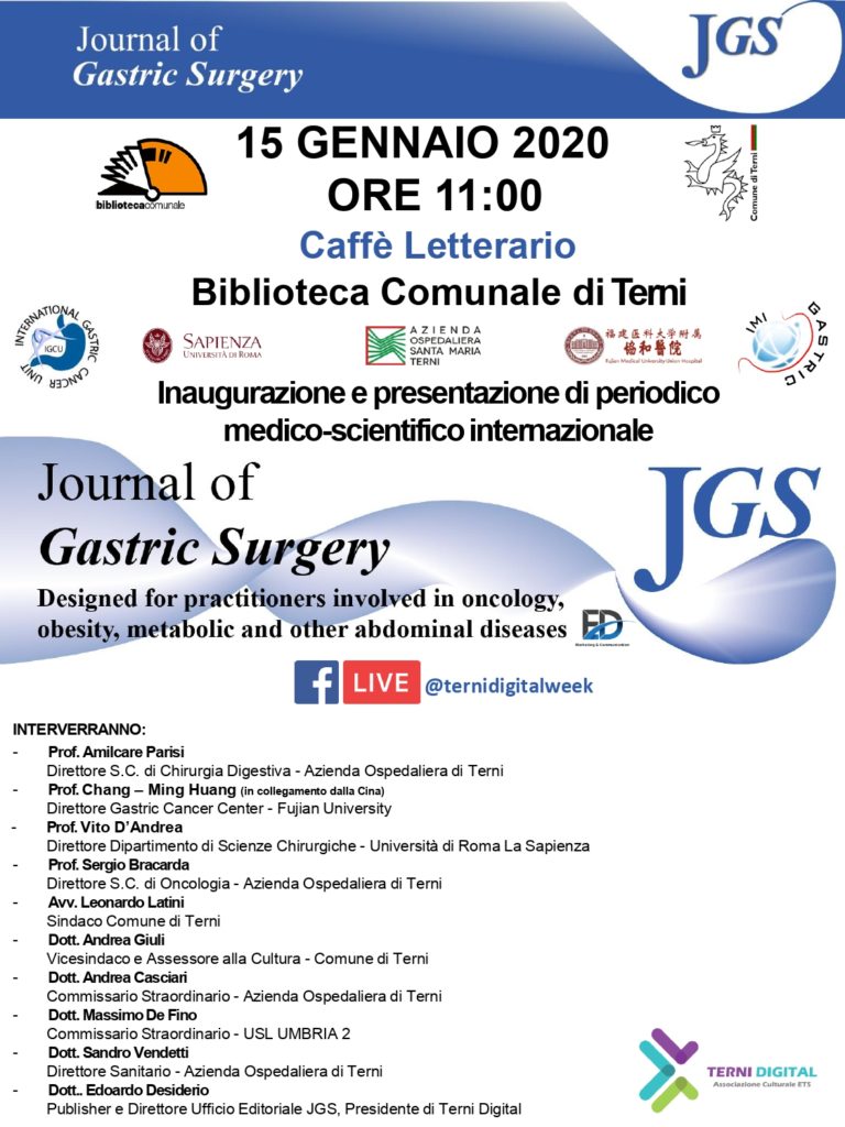 Video message from Prof. Huang for the inauguration of the Journal of Gastric Surgery – 15 January 2020
